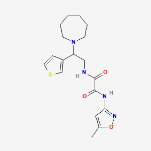 N1-(2-(azepan-1-yl)-2-(thiophen-3-yl)ethyl)-N2-(5-methylisoxazol-3-yl)oxalamide