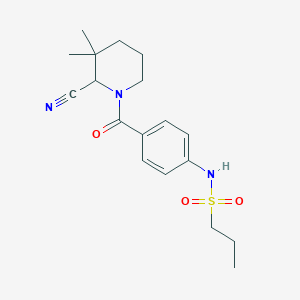 N-[4-(2-Cyano-3,3-dimethylpiperidine-1-carbonyl)phenyl]propane-1-sulfonamide