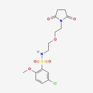5-chloro-N-(2-(2-(2,5-dioxopyrrolidin-1-yl)ethoxy)ethyl)-2-methoxybenzenesulfonamide