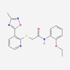 N-(2-ethoxyphenyl)-2-((3-(3-methyl-1,2,4-oxadiazol-5-yl)pyridin-2-yl)thio)acetamide