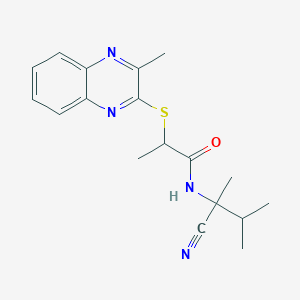 N-(1-cyano-1,2-dimethylpropyl)-2-[(3-methylquinoxalin-2-yl)sulfanyl]propanamide