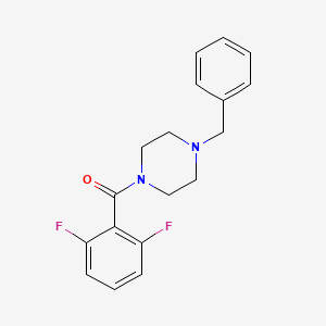 molecular formula C18H18F2N2O B2579233 2,6-二氟苯基4-苄基哌嗪基酮 CAS No. 326025-25-6