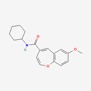 molecular formula C18H21NO3 B2579234 N-cyclohexyl-7-methoxy-1-benzoxepine-4-carboxamide CAS No. 950286-01-8