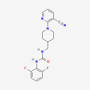molecular formula C19H19F2N5O B2579236 1-((1-(3-Cyanopyridin-2-yl)piperidin-4-yl)methyl)-3-(2,6-difluorophenyl)urea CAS No. 1796969-21-5