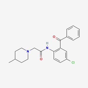 N-(2-benzoyl-4-chlorophenyl)-2-(4-methylpiperidin-1-yl)acetamide