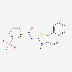 molecular formula C20H13F3N2OS B2579243 N-(3-甲基苯并[g][1,3]苯并噻唑-2-基亚乙烯)-3-(三氟甲基)苯甲酰胺 CAS No. 441290-99-9