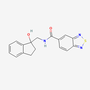 N-((1-hydroxy-2,3-dihydro-1H-inden-1-yl)methyl)benzo[c][1,2,5]thiadiazole-5-carboxamide