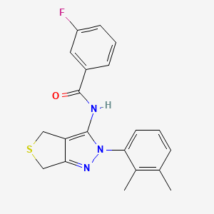 molecular formula C20H18FN3OS B2579255 N-[2-(2,3-dimethylphenyl)-2H,4H,6H-thieno[3,4-c]pyrazol-3-yl]-3-fluorobenzamide CAS No. 450343-96-1