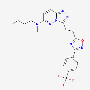 N-butyl-N-methyl-3-(2-(3-(4-(trifluoromethyl)phenyl)-1,2,4-oxadiazol-5-yl)ethyl)-[1,2,4]triazolo[4,3-b]pyridazin-6-amine