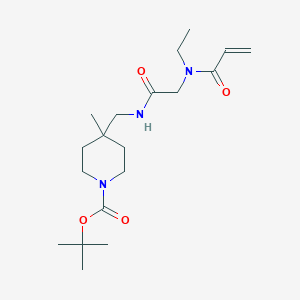 Tert-butyl 4-[[[2-[ethyl(prop-2-enoyl)amino]acetyl]amino]methyl]-4-methylpiperidine-1-carboxylate