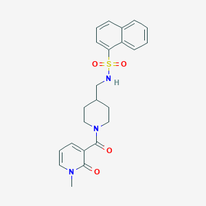 N-((1-(1-methyl-2-oxo-1,2-dihydropyridine-3-carbonyl)piperidin-4-yl)methyl)naphthalene-1-sulfonamide