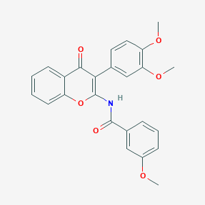 molecular formula C25H21NO6 B2579302 N-[3-(3,4-dimethoxyphenyl)-4-oxo-4H-chromen-2-yl]-3-methoxybenzamide CAS No. 865282-03-7