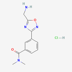 3-[5-(Aminomethyl)-1,2,4-oxadiazol-3-yl]-N,N-dimethylbenzamide hydrochloride