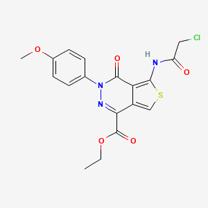 Ethyl 5-[(2-chloroacetyl)amino]-3-(4-methoxyphenyl)-4-oxothieno[3,4-d]pyridazine-1-carboxylate