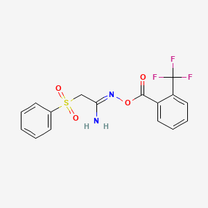 2-(phenylsulfonyl)-N'-{[2-(trifluoromethyl)benzoyl]oxy}ethanimidamide