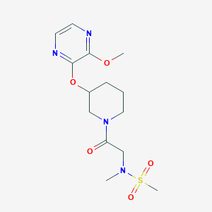 N-(2-(3-((3-methoxypyrazin-2-yl)oxy)piperidin-1-yl)-2-oxoethyl)-N-methylmethanesulfonamide