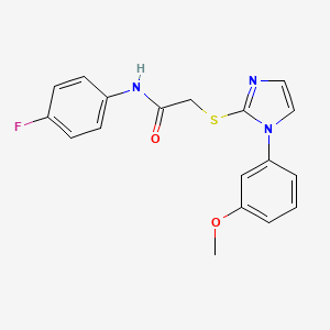 N-(4-fluorophenyl)-2-[1-(3-methoxyphenyl)imidazol-2-yl]sulfanylacetamide