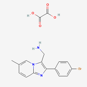 (2-(4-Bromophenyl)-6-methylimidazo[1,2-a]pyridin-3-yl)methanamine oxalate
