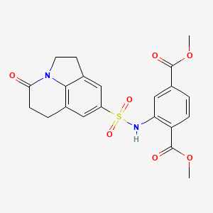dimethyl 2-(4-oxo-2,4,5,6-tetrahydro-1H-pyrrolo[3,2,1-ij]quinoline-8-sulfonamido)terephthalate