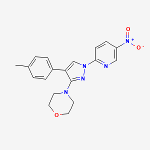 4-[4-(4-Methylphenyl)-1-(5-nitropyridin-2-yl)pyrazol-3-yl]morpholine