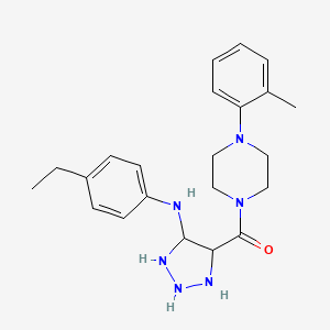 N-(4-ethylphenyl)-4-[4-(2-methylphenyl)piperazine-1-carbonyl]-1H-1,2,3-triazol-5-amine