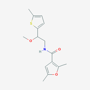molecular formula C15H19NO3S B2579324 N-[2-Methoxy-2-(5-methylthiophen-2-YL)ethyl]-2,5-dimethylfuran-3-carboxamide CAS No. 1797092-09-1