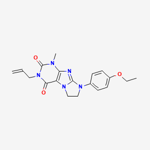 B2579359 6-(4-Ethoxyphenyl)-4-methyl-2-prop-2-enyl-7,8-dihydropurino[7,8-a]imidazole-1,3-dione CAS No. 893952-60-8
