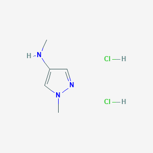 molecular formula C5H11Cl2N3 B2579362 N,1-Dimethyl-1H-pyrazol-4-amine dihydrochloride CAS No. 1896159-87-7; 948572-94-9