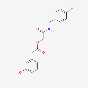 molecular formula C18H18FNO4 B2579367 2-[(4-Fluorobenzyl)amino]-2-oxoethyl (3-methoxyphenyl)acetate CAS No. 1002267-61-9