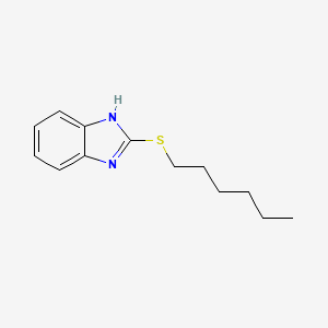 molecular formula C13H18N2S B2579369 2-hexylsulfanyl-1H-benzimidazole CAS No. 70825-03-5