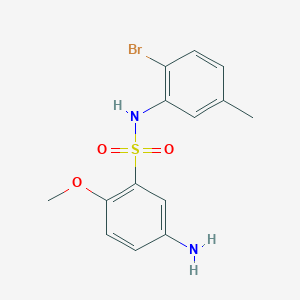 5-amino-N-(2-bromo-5-methylphenyl)-2-methoxybenzene-1-sulfonamide