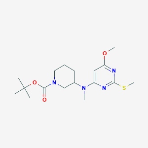 molecular formula C17H28N4O3S B2579380 tert-Butyl 3-((6-methoxy-2-(methylthio)pyrimidin-4-yl)(methyl)amino)piperidine-1-carboxylate CAS No. 1353981-37-9