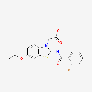 (Z)-methyl 2-(2-((2-bromobenzoyl)imino)-6-ethoxybenzo[d]thiazol-3(2H)-yl)acetate