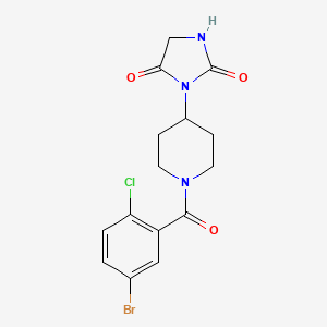 B2579408 3-(1-(5-Bromo-2-chlorobenzoyl)piperidin-4-yl)imidazolidine-2,4-dione CAS No. 2329625-88-7