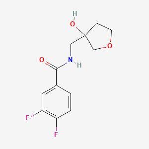 molecular formula C12H13F2NO3 B2579459 3,4-difluoro-N-[(3-hydroxyoxolan-3-yl)methyl]benzamide CAS No. 1914479-30-3