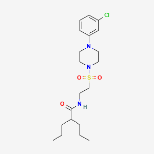molecular formula C20H32ClN3O3S B2579464 N-(2-((4-(3-chlorophenyl)piperazin-1-yl)sulfonyl)ethyl)-2-propylpentanamide CAS No. 897612-75-8