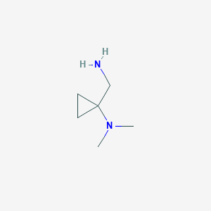 molecular formula C6H14N2 B2579526 1-(aminomethyl)-N,N-dimethylcyclopropan-1-amine CAS No. 176445-82-2