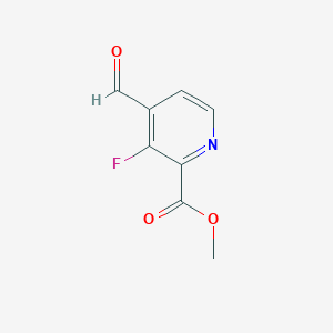 molecular formula C8H6FNO3 B2579558 methyl3-fluoro-4-formylpyridine-2-carboxylate CAS No. 2248374-85-6