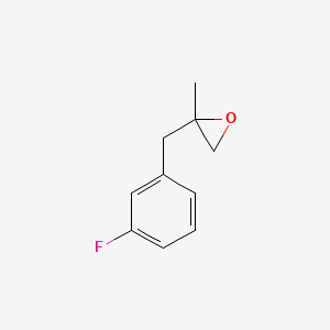molecular formula C10H11FO B2579574 2-[(3-Fluorophenyl)methyl]-2-methyloxirane CAS No. 1602678-21-6