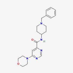 molecular formula C21H27N5O2 B2579601 N-(1-benzylpiperidin-4-yl)-6-morpholinopyrimidine-4-carboxamide CAS No. 1903914-17-9