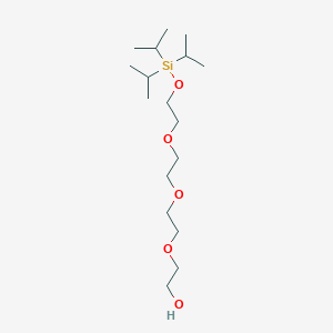 molecular formula C17H38O5Si B2579610 3,3-Diisopropyl-2-methyl-4,7,10,13-tetraoxa-3-silapentadecan-15-ol CAS No. 1900735-92-3