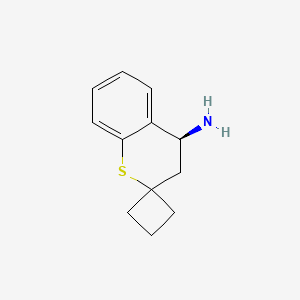 molecular formula C12H15NS B2579683 (4S)-spiro[3,4-dihydrothiochromene-2,1'-cyclobutane]-4-amine CAS No. 934586-15-9