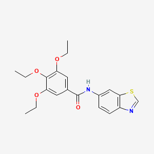 molecular formula C20H22N2O4S B2579688 N-(1,3-benzothiazol-6-yl)-3,4,5-triethoxybenzamide CAS No. 942002-50-8