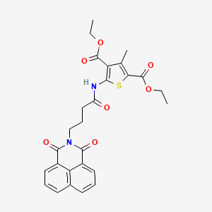 molecular formula C27H26N2O7S B2579694 diethyl 5-(4-(1,3-dioxo-1H-benzo[de]isoquinolin-2(3H)-yl)butanamido)-3-methylthiophene-2,4-dicarboxylate CAS No. 324045-05-8