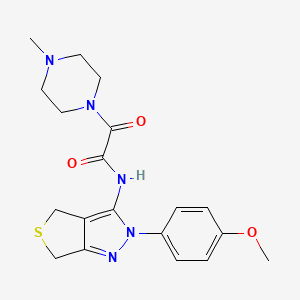 molecular formula C19H23N5O3S B2579697 N-[2-(4-methoxyphenyl)-2H,4H,6H-thieno[3,4-c]pyrazol-3-yl]-2-(4-methylpiperazin-1-yl)-2-oxoacetamide CAS No. 946332-04-3