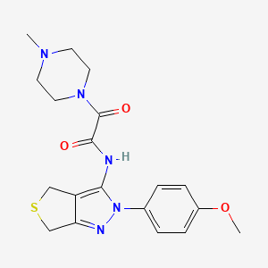 N-[2-(4-methoxyphenyl)-4,6-dihydrothieno[3,4-c]pyrazol-3-yl]-2-(4-methylpiperazin-1-yl)-2-oxoacetamide