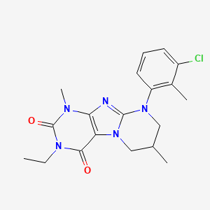 9-(3-chloro-2-methylphenyl)-3-ethyl-1,7-dimethyl-7,8-dihydro-6H-purino[7,8-a]pyrimidine-2,4-dione