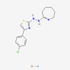 4-(4-chlorophenyl)-2-(2-(3,4,5,6-tetrahydro-2H-azepin-7-yl)hydrazinyl)thiazole hydrobromide