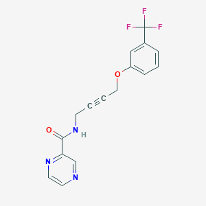 N-(4-(3-(trifluoromethyl)phenoxy)but-2-yn-1-yl)pyrazine-2-carboxamide