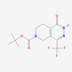 molecular formula C13H16F3N3O3 B2579722 tert-butyl1-oxo-4-(trifluoromethyl)-1H,2H,5H,6H,7H,8H-pyrido[3,4-d]pyridazine-6-carboxylate CAS No. 2375269-69-3